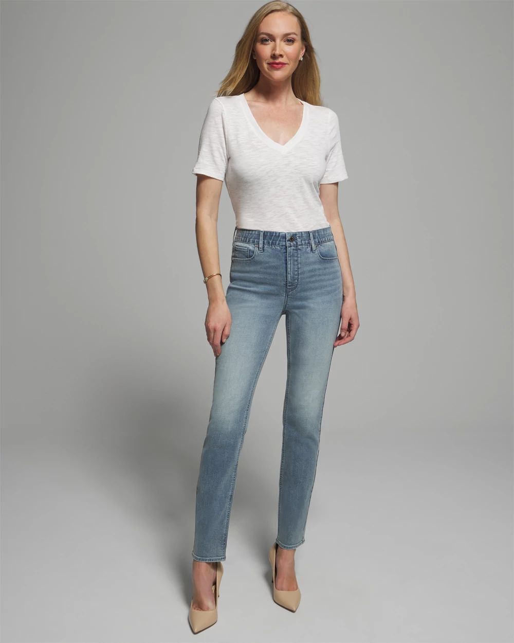 Outlet WHBM High Rise Slim Jeans